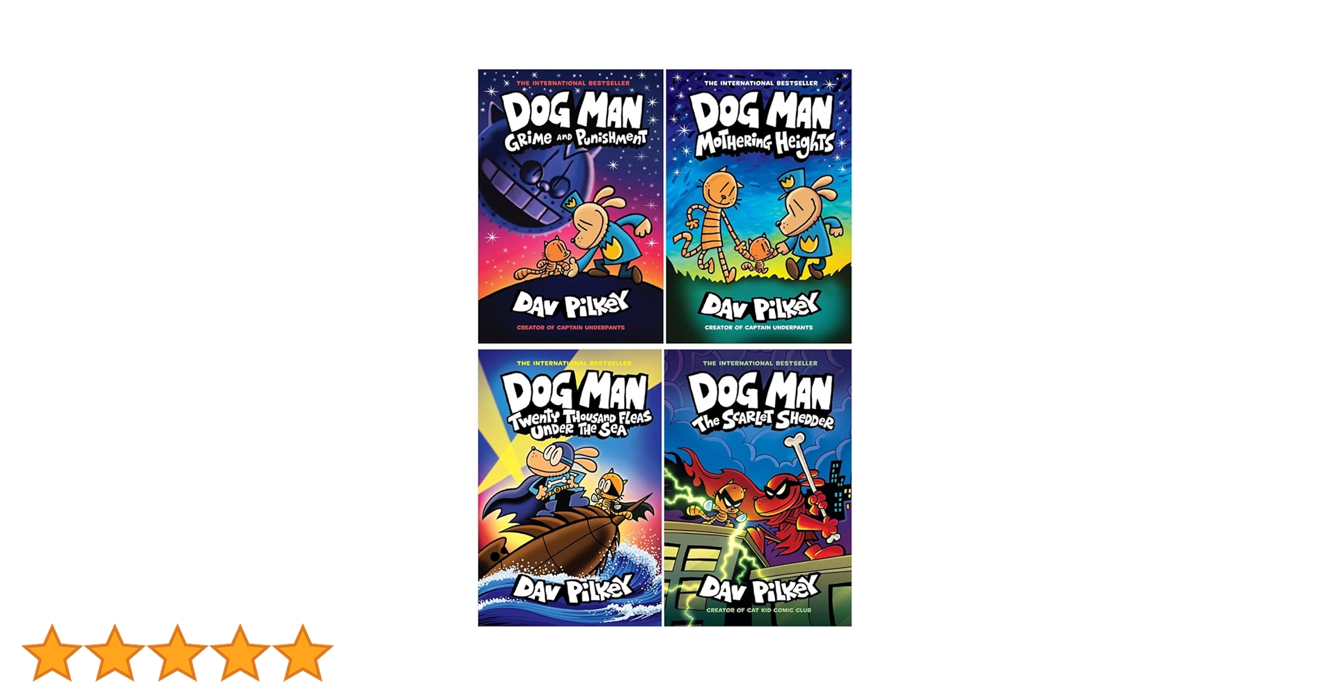 DOG MAN 英語版 9冊 Dog Man Graphic Novel Series 4 Books Set (Book #9 - #12